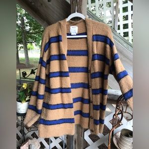 RVCA blue/brown striped sweater